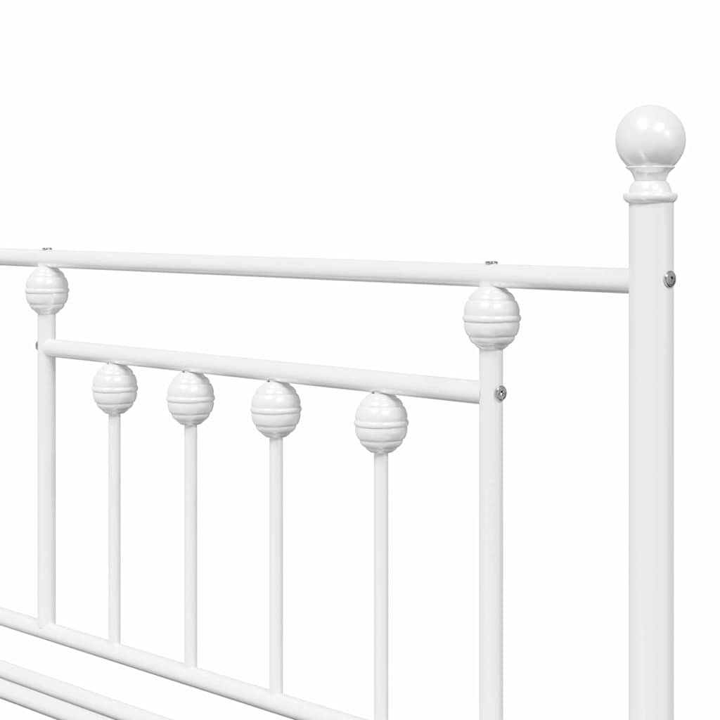 Daybed Frame White 90 x 200 cm Steel