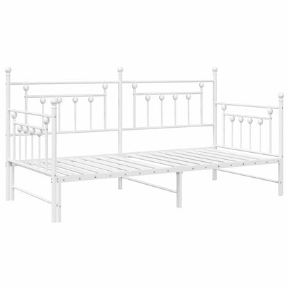 Daybed Frame White 90 x 200 cm Steel