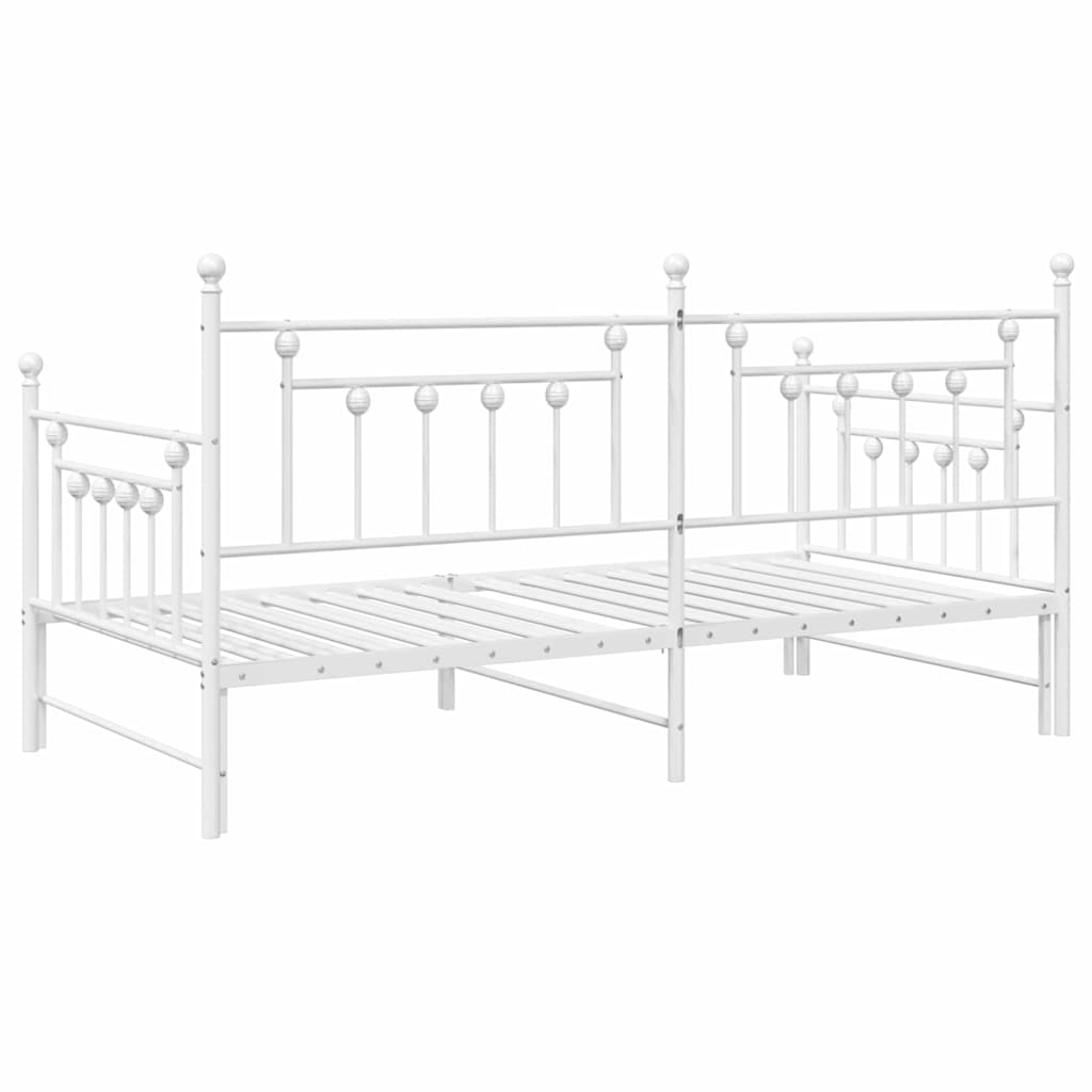 Daybed Frame White 90 x 200 cm Steel