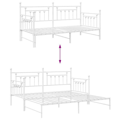 Daybed Frame White 90 x 200 cm Steel