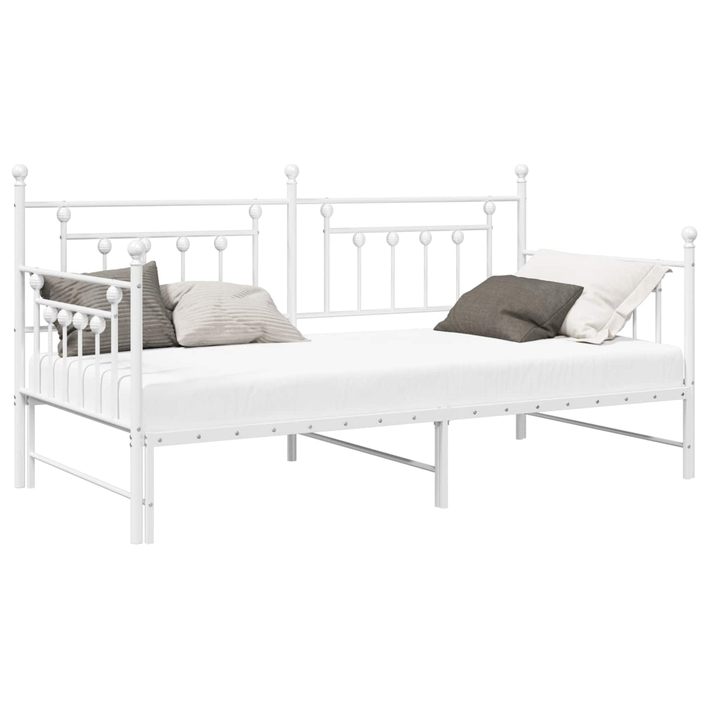 Daybed Frame White 100 x 190 cm Steel