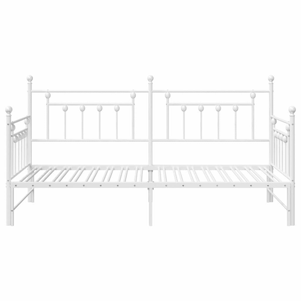Daybed Frame White 100 x 190 cm Steel