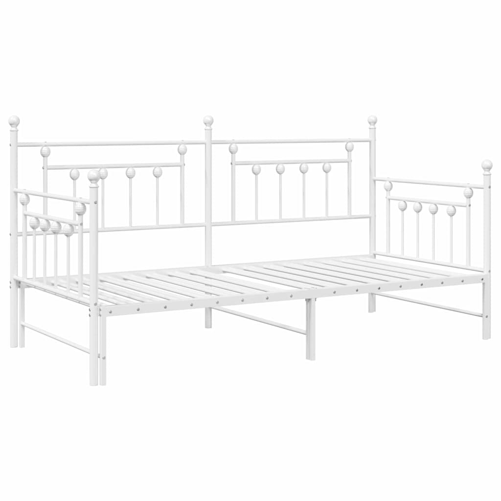 Daybed Frame White 107 x 203 cm Steel