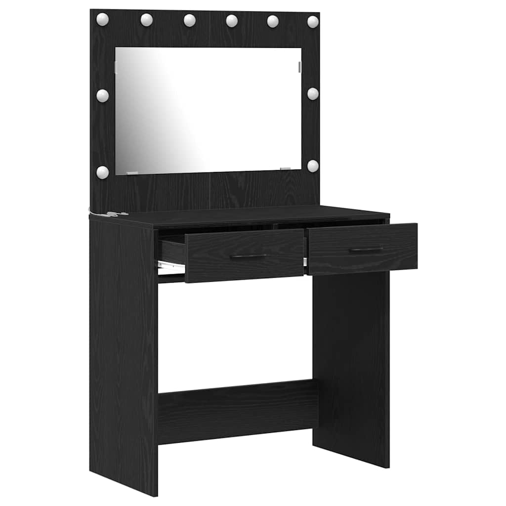 Dressing Table Black Oak 78.5 x 41 x 135 cm Engineered Wood