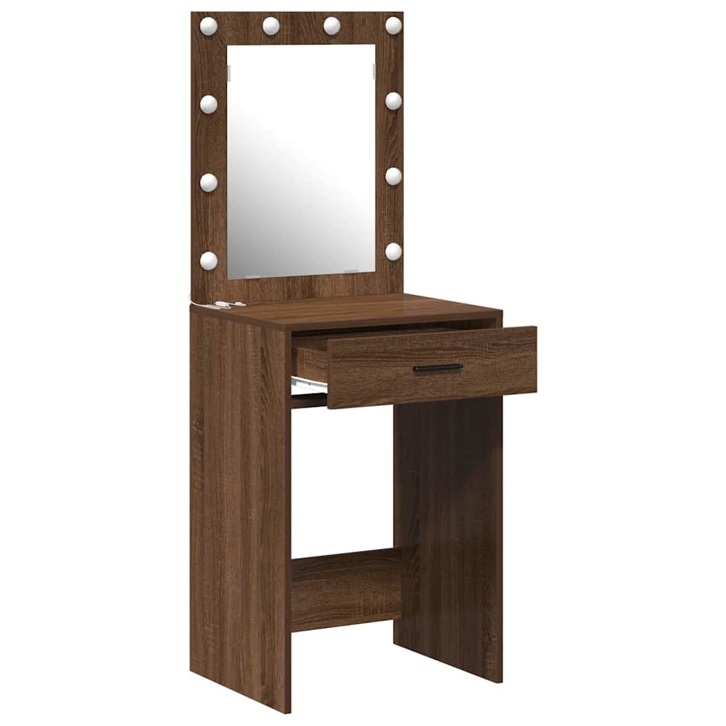 Dressing Table Brown Oak 50 x 41 x 135 cm Engineered Wood