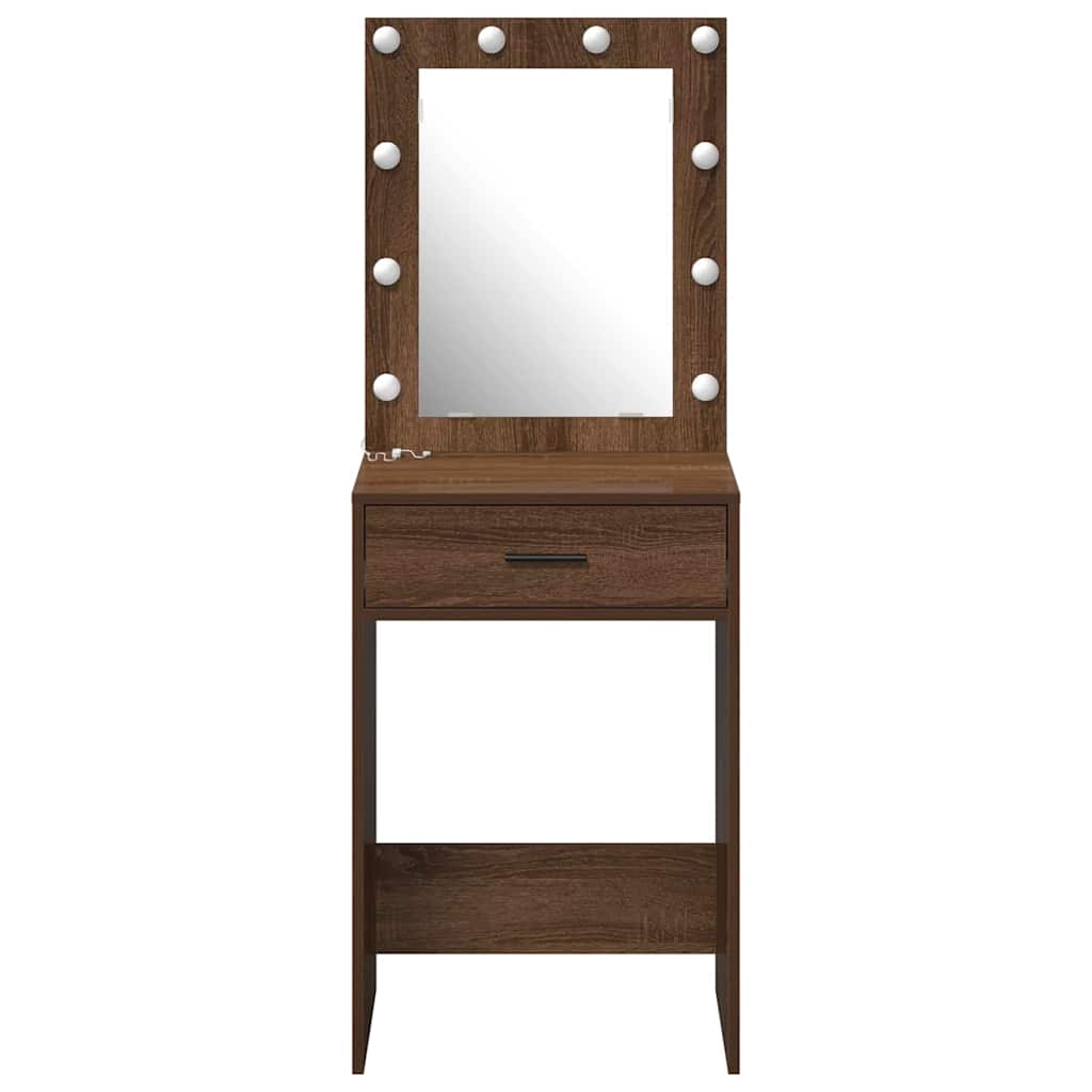 Dressing Table Brown Oak 50 x 41 x 135 cm Engineered Wood