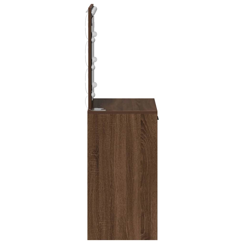 Dressing Table Brown Oak 50 x 41 x 135 cm Engineered Wood