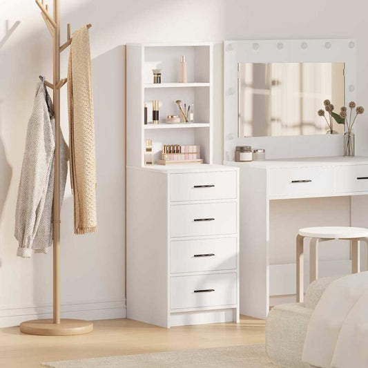 Highboard White 40 x 41 x 135 cm Engineered Wood