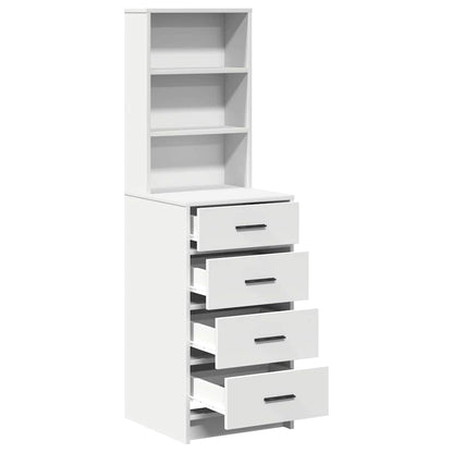 Highboard with Drawer White 40 x 41 x 135 cm Engineered wood