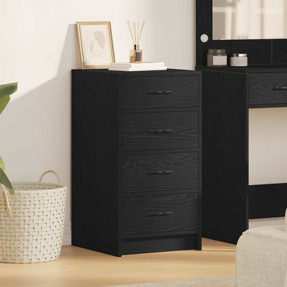 Sideboard with Drawer Black oak 40 x 41 x 75 cm Engineered wood