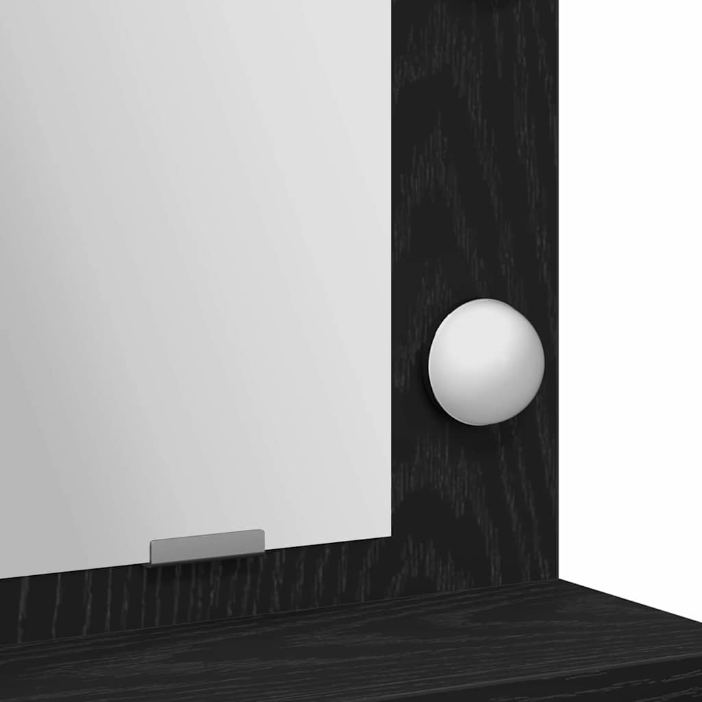 Dressing Table Black Oak 79 x 41 x 135 cm Engineered Wood