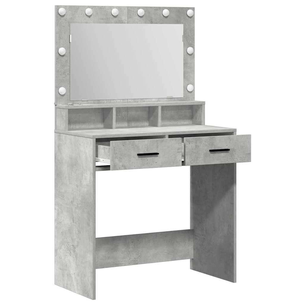 Dressing Table Concrete Grey 79 x 41 x 135 cm Engineered Wood