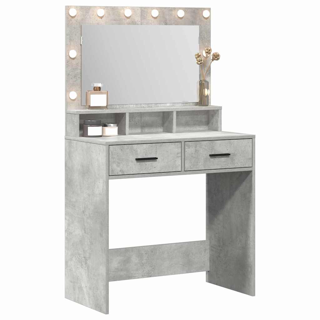 Dressing Table Concrete Grey 79 x 41 x 135 cm Engineered Wood