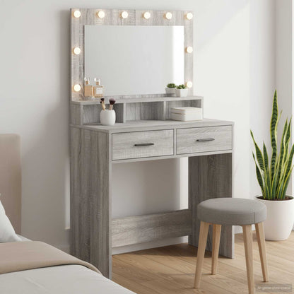 Dressing Table Grey Sonoma 79 x 41 x 135 cm Engineered Wood