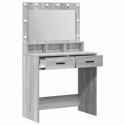Dressing Table Grey Sonoma 79 x 41 x 135 cm Engineered Wood