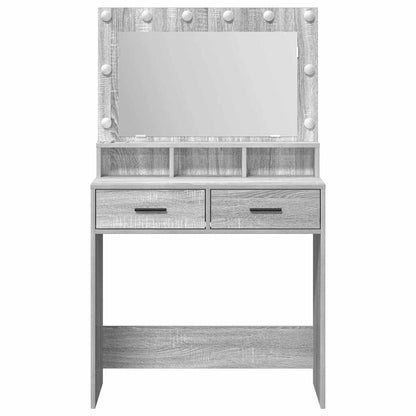 Dressing Table Grey Sonoma 79 x 41 x 135 cm Engineered Wood