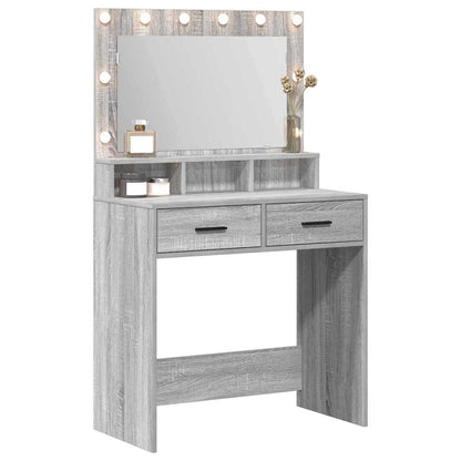 Dressing Table Grey Sonoma 79 x 41 x 135 cm Engineered Wood