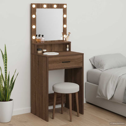 Dressing Table Brown Oak 50 x 41 x 135 cm Engineered Wood
