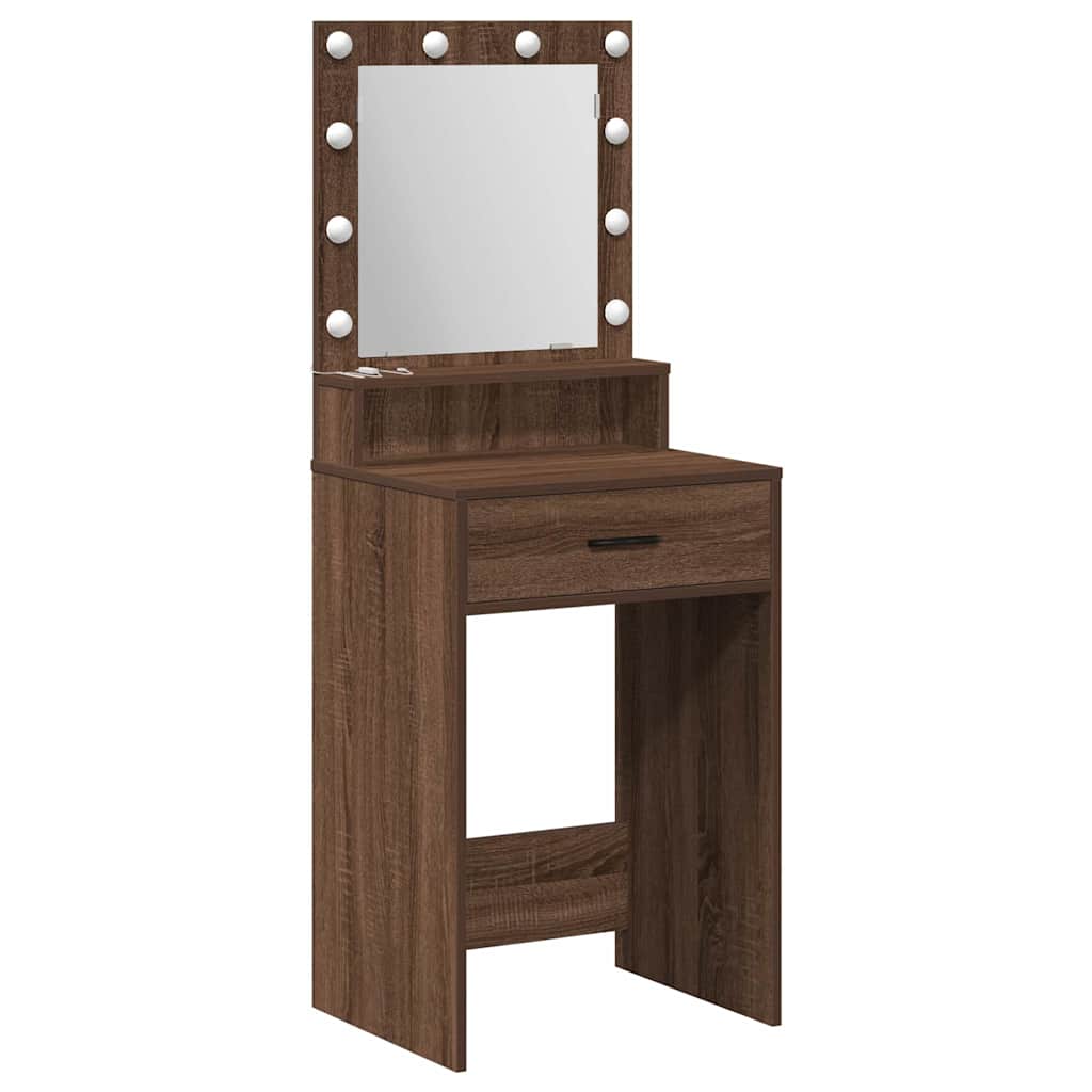 Dressing Table Brown Oak 50 x 41 x 135 cm Engineered Wood