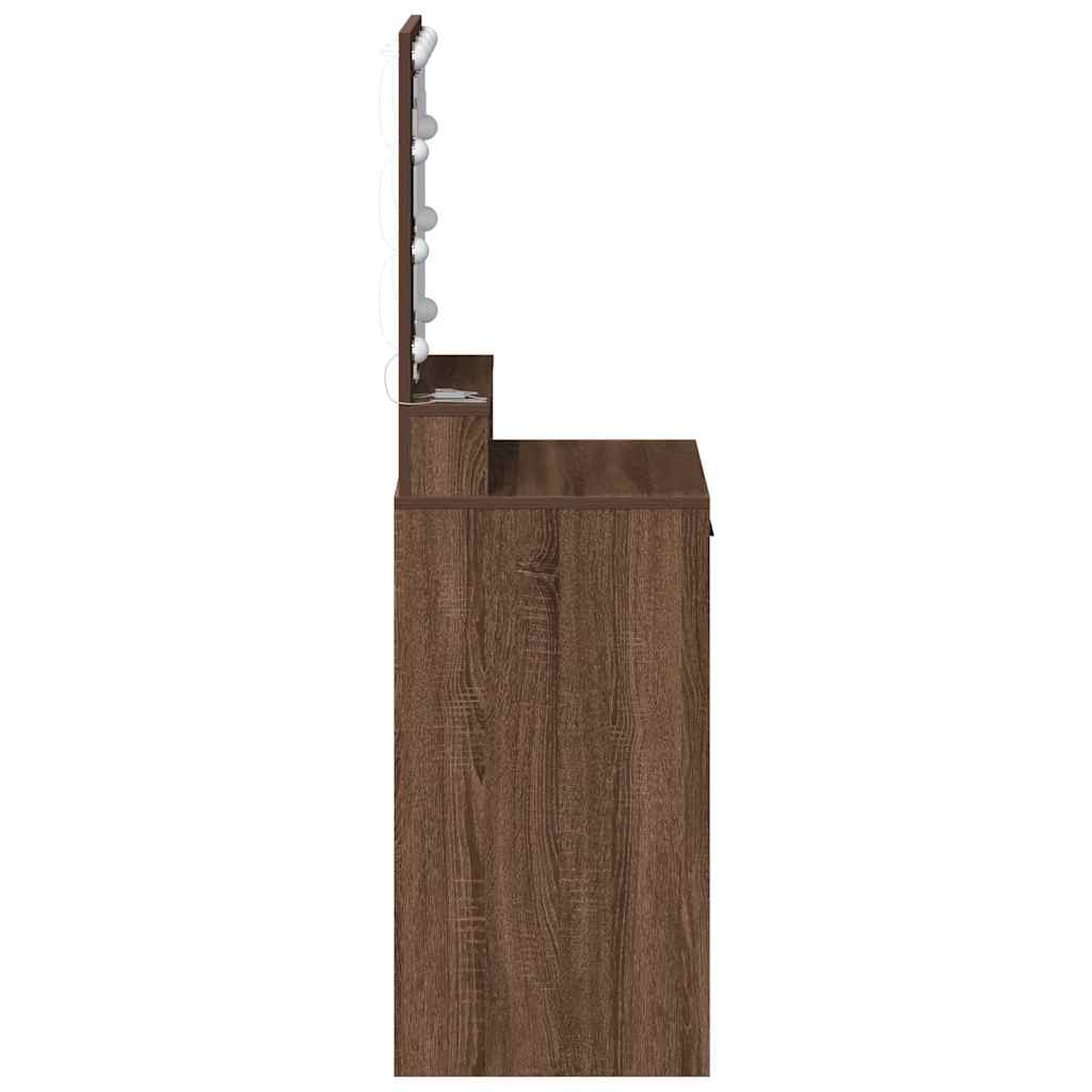 Dressing Table Brown Oak 50 x 41 x 135 cm Engineered Wood