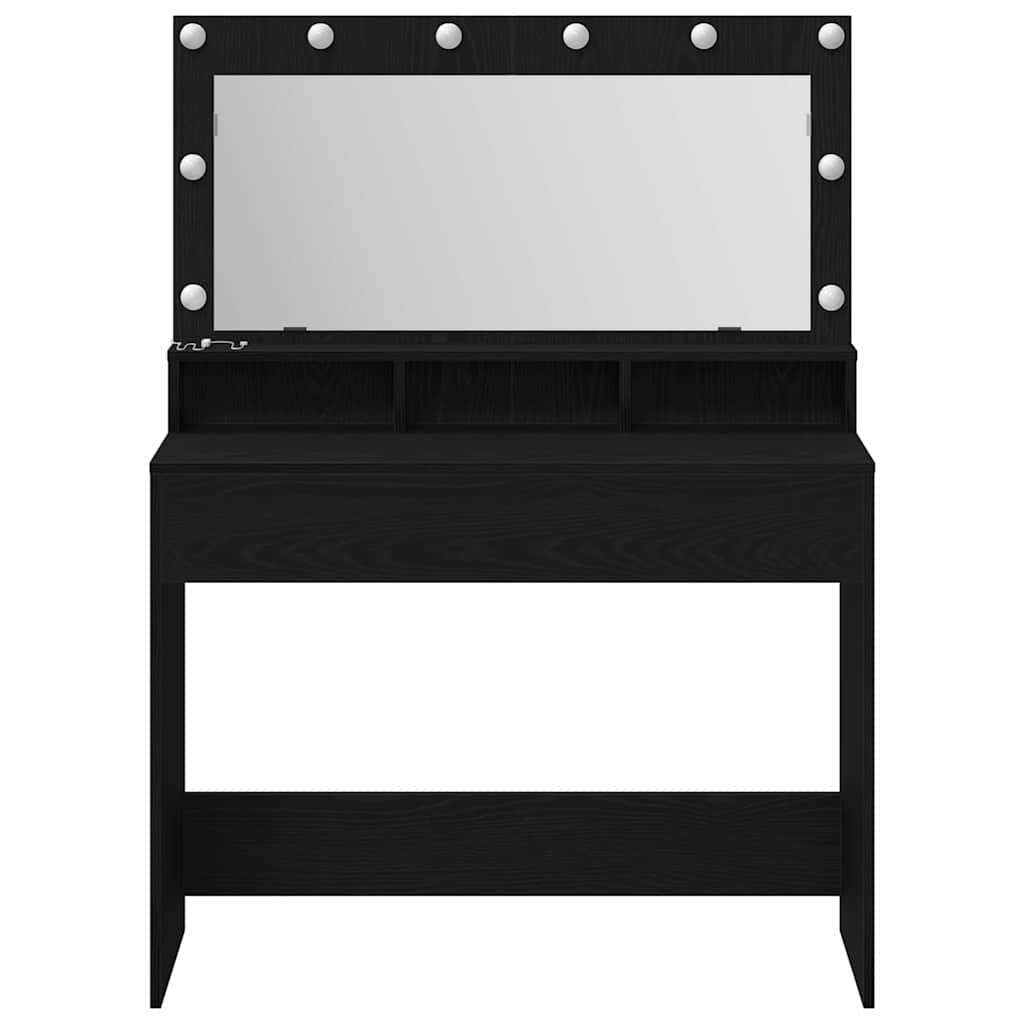 Dressing Table Black Oak 100 x 41 x 135 cm Engineered Wood