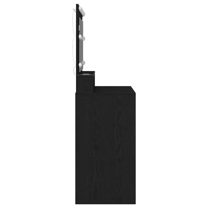 Dressing Table Black Oak 100 x 41 x 135 cm Engineered Wood