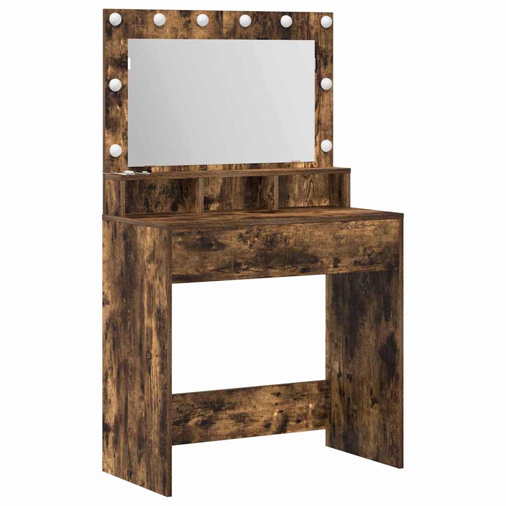 Dressing Table Smoked Oak 75.5 x 41 x 135 cm Engineered Wood