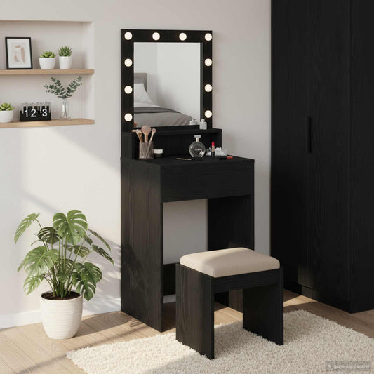 Dressing Table Black Oak 50 x 41 x 135 cm Engineered Wood