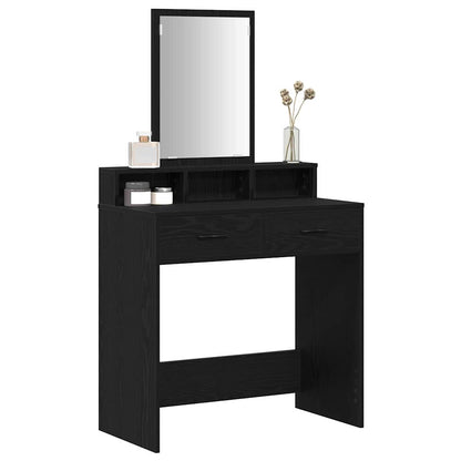 Dressing Table Black oak 79 x 41 x 140 cm Engineered wood