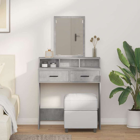 Dressing Table Concrete grey 79 x 41 x 140 cm Engineered wood