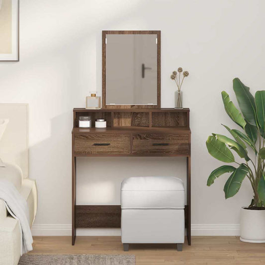 Dressing Table Brown Oak 79 x 41 x 140 cm Engineered wood