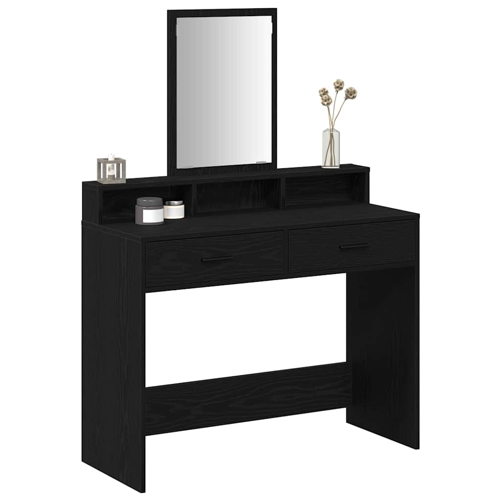 Dressing Table Black oak 100 x 41 x 140 cm Engineered wood