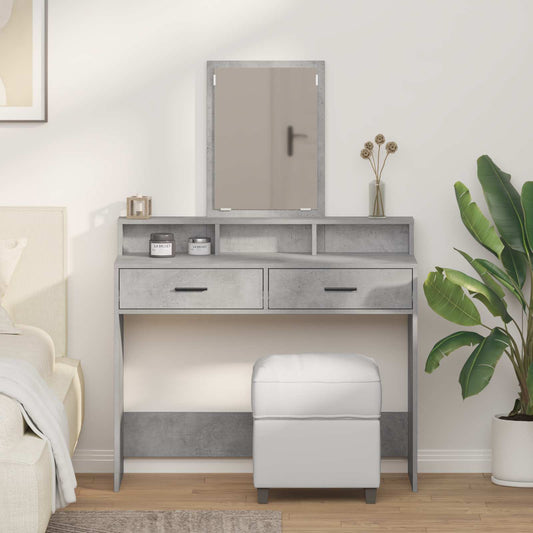 Dressing Table Concrete Grey 100 x 41 x 140 cm Engineered Wood