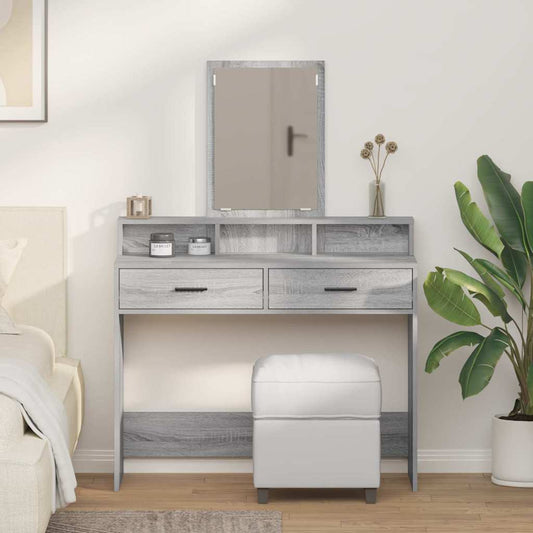 Dressing Table Grey Sonoma 100 x 41 x 140 cm Engineered wood