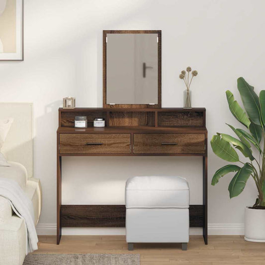 Dressing Table Brown oak 100 x 41 x 140 cm Engineered wood