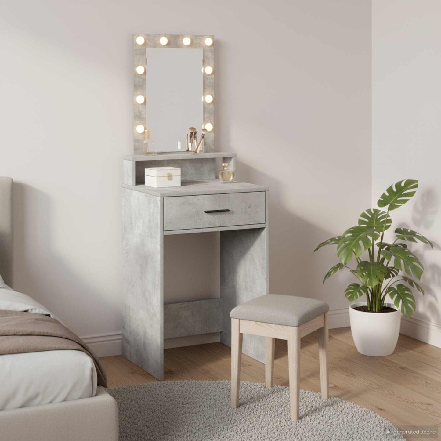 Dressing Table Grey 50 x 41 x 140 cm Engineered Wood
