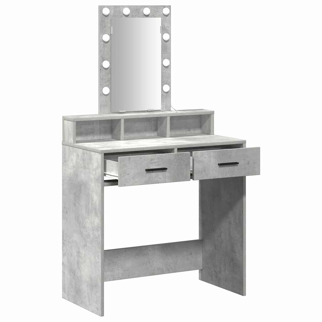 Dressing Table Grey 79 x 41 x 140 cm Engineered Wood