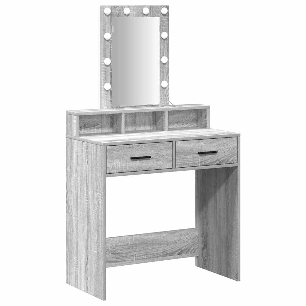 Dressing Table Grey 79 x 41 x 140 cm Engineered Wood