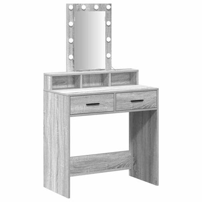 Dressing Table Grey 79 x 41 x 140 cm Engineered Wood