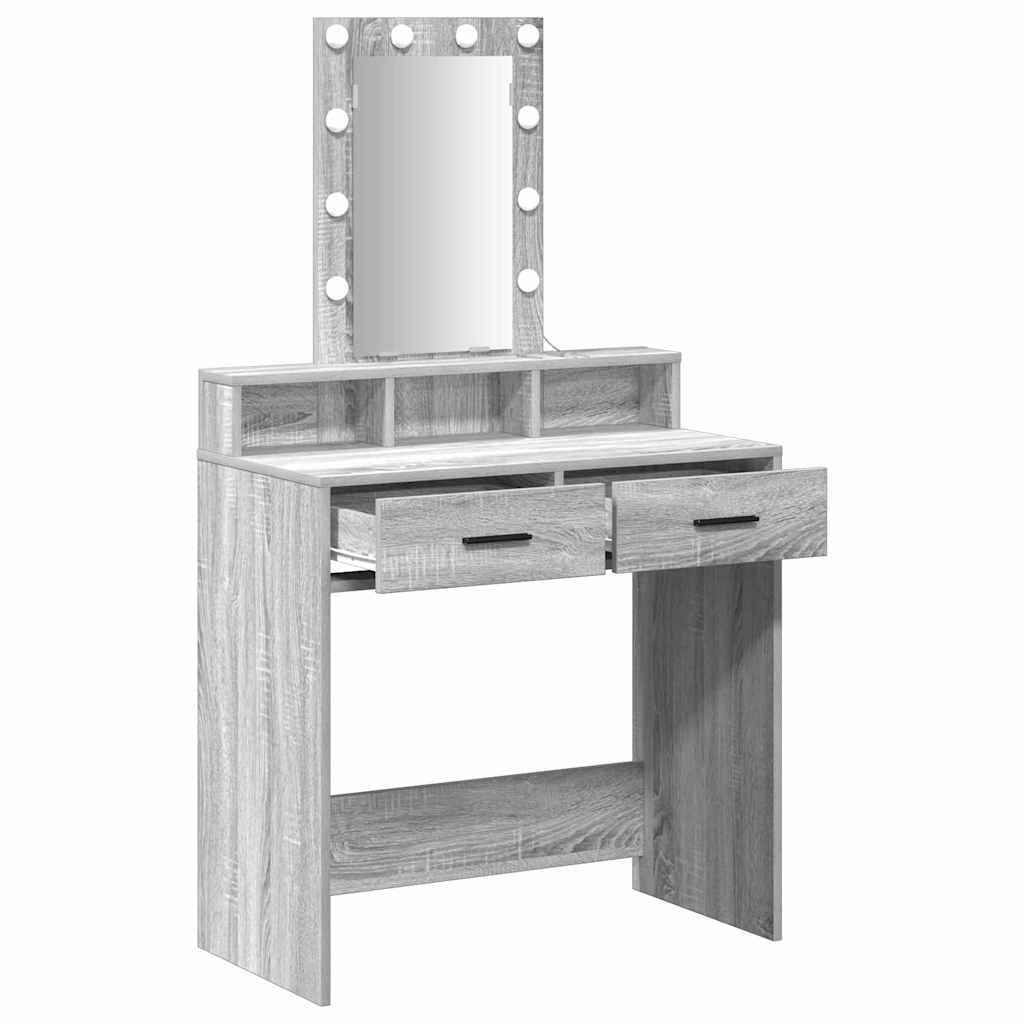 Dressing Table Grey 79 x 41 x 140 cm Engineered Wood