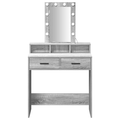 Dressing Table Grey 79 x 41 x 140 cm Engineered Wood