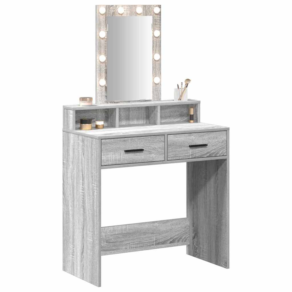 Dressing Table Grey 79 x 41 x 140 cm Engineered Wood