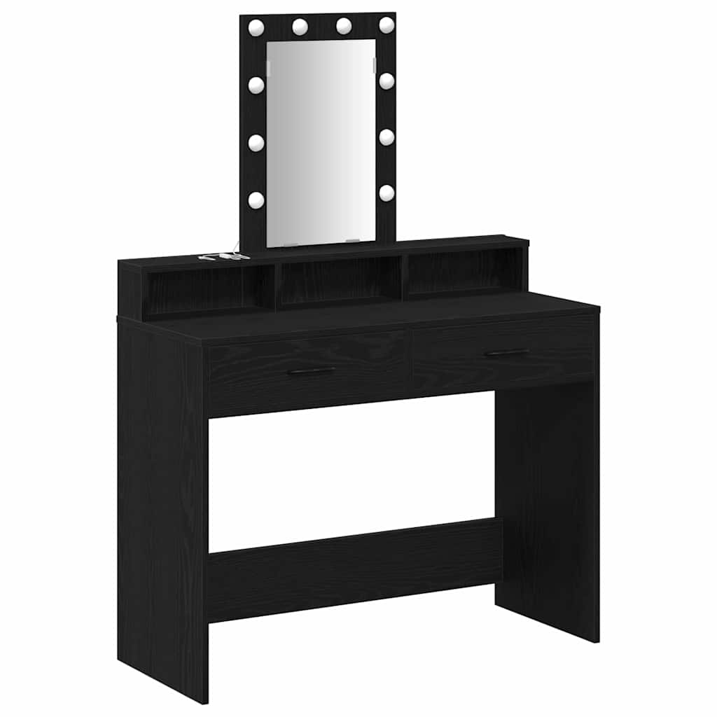 Dressing Table Black 100 x 41 x 140 cm Engineered Wood