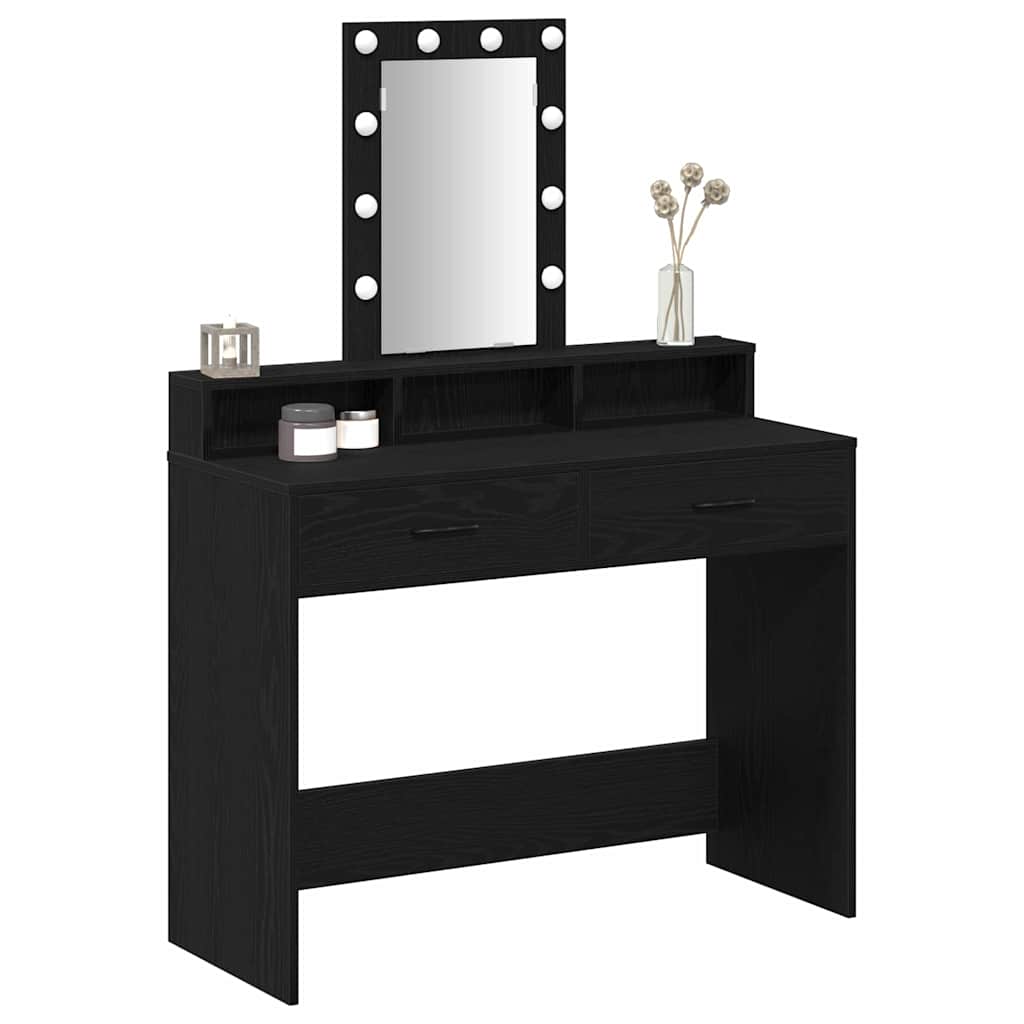 Dressing Table Black 100 x 41 x 140 cm Engineered Wood