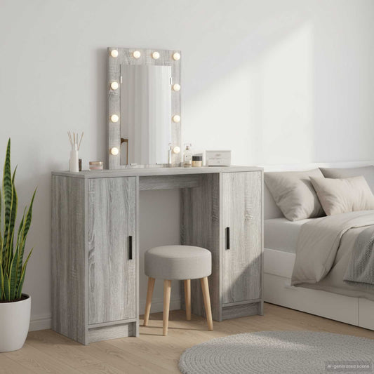 Dressing Table Grey 102 x 33 x 135 cm Engineered Wood