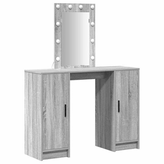 Dressing Table Grey 102 x 33 x 135 cm Engineered Wood