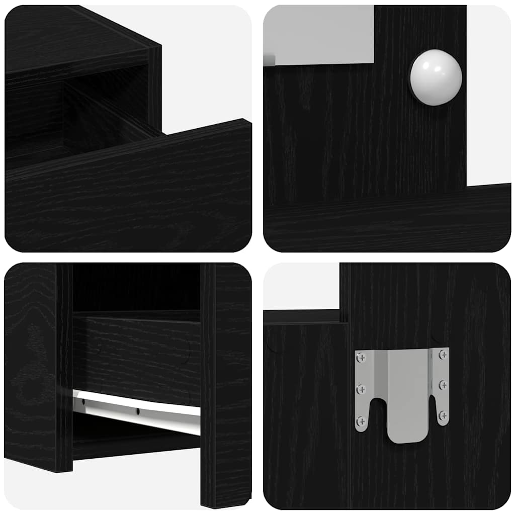 Dressing Table Black 83 x 40 x 70 cm Engineered Wood