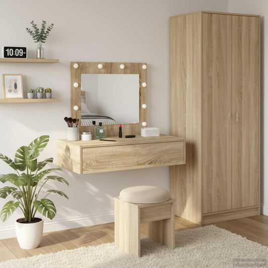 Dressing Table Brown 83 x 40 x 70 cm Engineered Wood