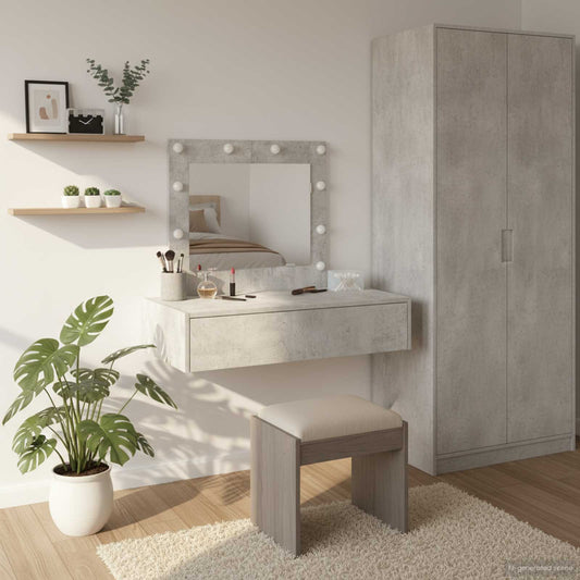 Dressing Table Grey 83 x 40 x 70 cm Engineered Wood
