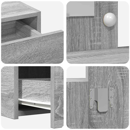 Dressing Table Grey 100 x 40 x 70 cm Engineered Wood